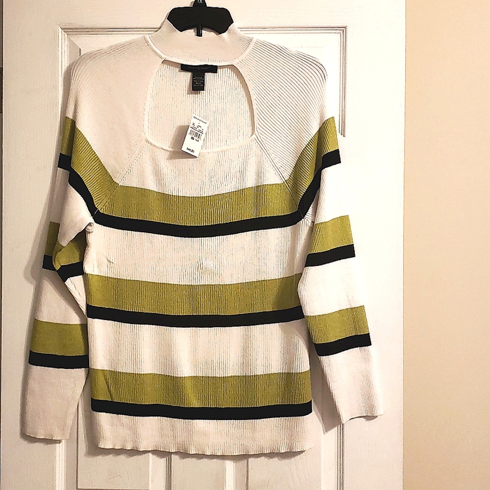 Peek-a-boo long sleeve sweater